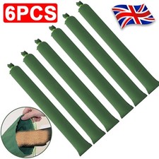 6x 5' Sand Bags Flood Water Barrier Sandbags with Elastic Band Long Canvas Bag