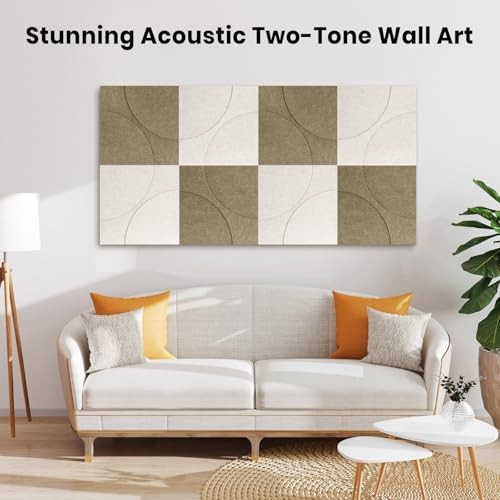 8 Pack Acoustic Panels, Decorative Soundproof Wall Panels, 12" x 12" x Brown