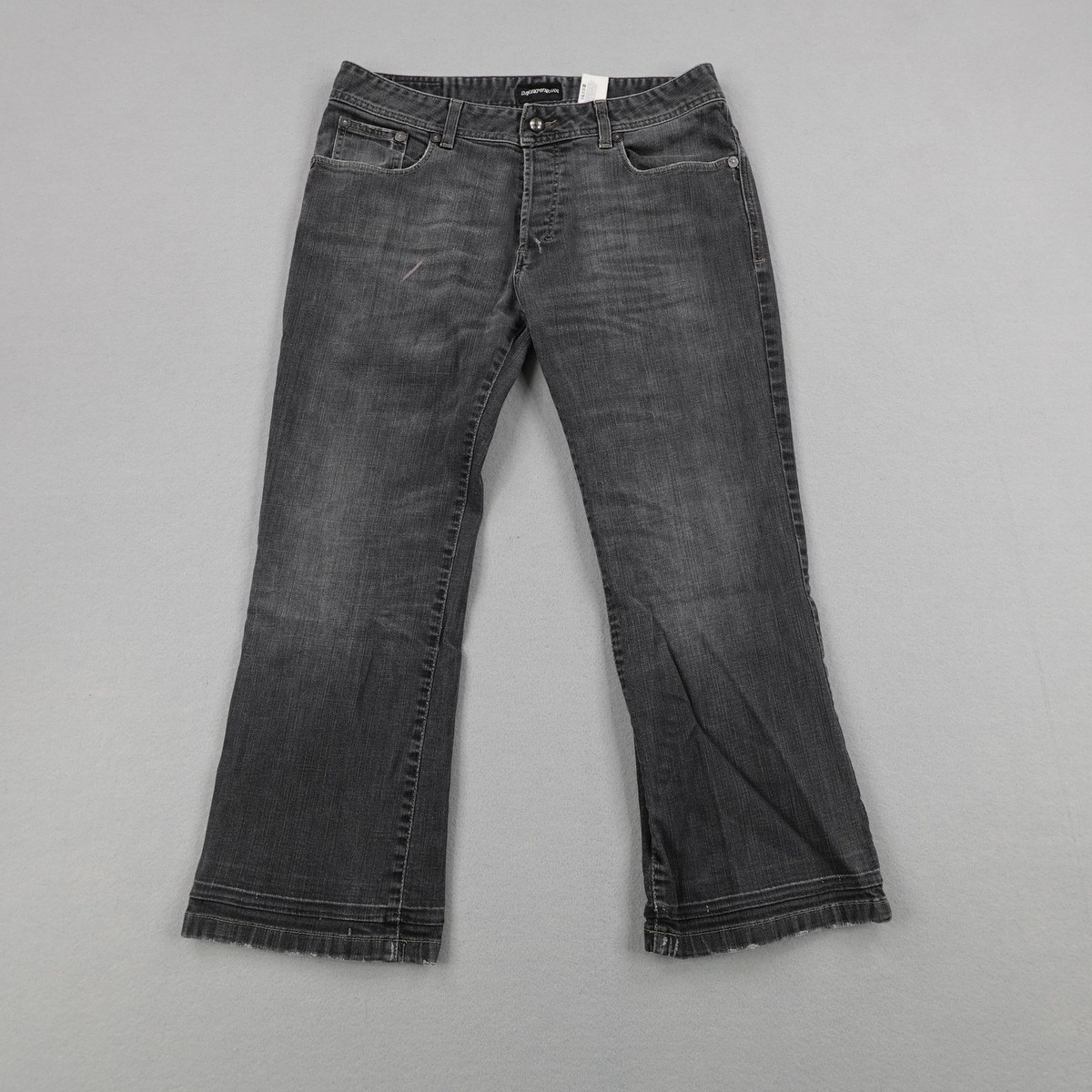 Emporio Armani Jeans Mens 32 Short Gray Denim Bootcut Button Fly
