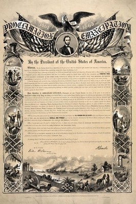 Emancipation Proclamation Antique Classroom Decor Laminated Poster 12x18
