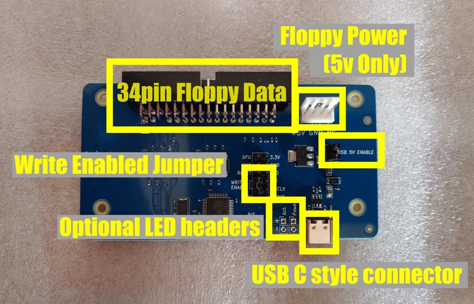 GreaseWeazle v4.1 board USB floppy drive adapter Retro All Formats - Image 3 of 3
