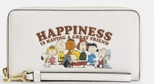 Coach x Peanuts Long Zip Around Wallet - NWT
