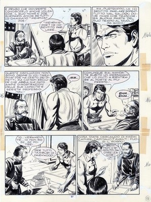 ZAGOR-3 ORIGINAL TABLES by Gallieno FERRI, no. 112 THE CURSED HUT, 97-98-99