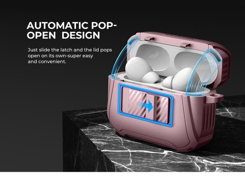 DEXNOR Schutzhülle für AirPods Pro 2 Ohrhörer Stoßfest Robust Cover - Bild 35 von 60