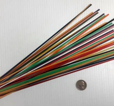 Clearance! 14" X 1/8" Misc. Dyed Colors Veneer Inlay Banding, Lot Of 40 Pieces!