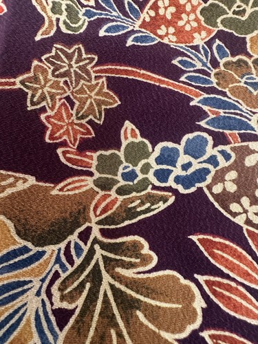 Vintage Japanese kiomono fabric Lot of 10 Bulk 2/3lb 7” x various Length v283 - Picture 4 of 12