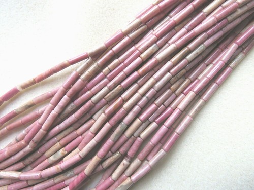 Semi-precious Gemstone TUBE Beads, 19 Designs 13mm long, 40cm (16”) String 30pcs - Picture 8 of 24