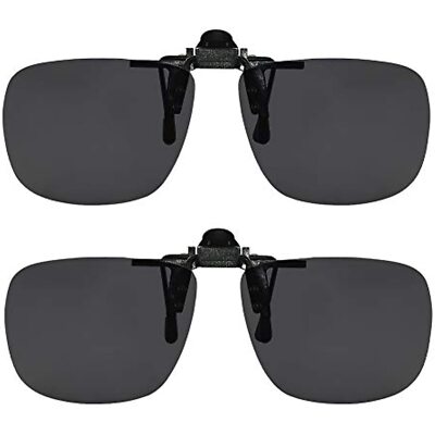 Clip On Sunglasses Flip Up Polarized Sunglasses Clip onto Eyeglasses Over