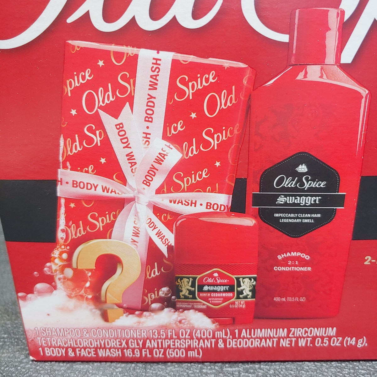 Old Spice 3 Pc Gift Set With Shampoo, Deodorant & A Mystery In