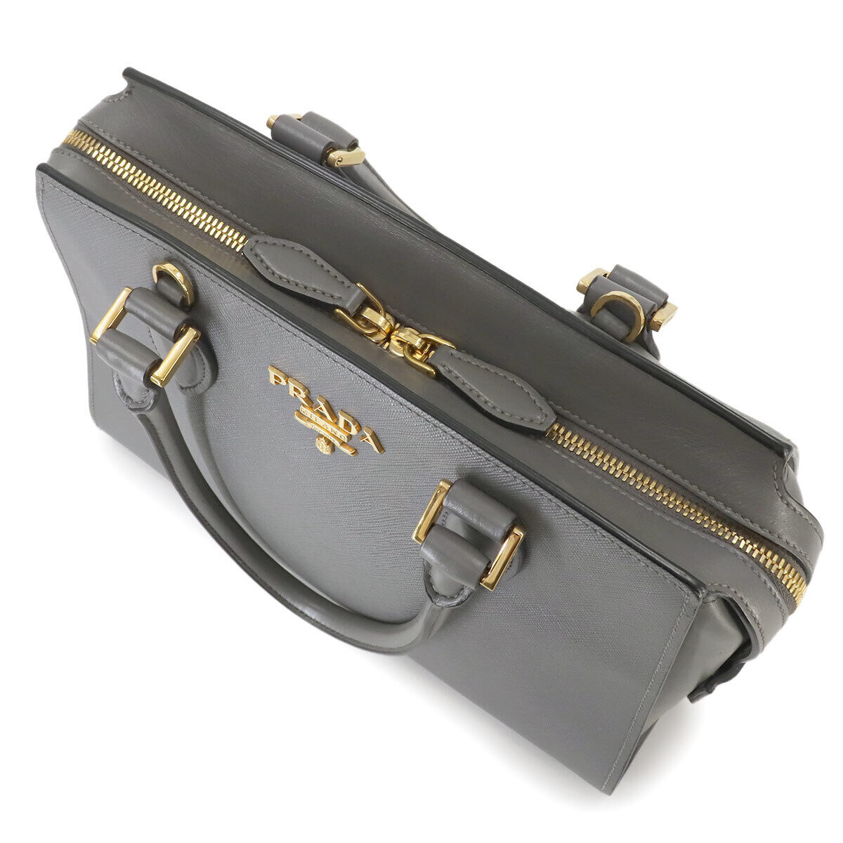 PRADA 2way Hand Shoulder Bag Saffiano Leather Gray 1BA164 PRADA 2way Hand Shoulder Bag Saffiano Leather Gray 1BA164