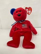 TY Beanie Baby - AMERICA the Bear Red Version - Internet Exclusive 8.5 inch