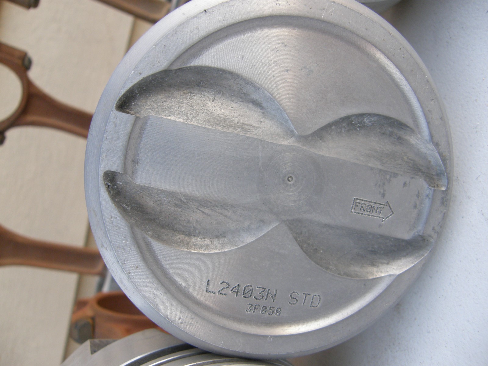 TRW L2403F PISTONS 350 CHEVY DISHED PISTONS STANDARD BORE w