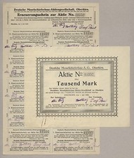 OBERKIRN – Deutsche Moselschieferbau-AG – akcje powyżej 1000 marek z 1 lipca 1923 r.