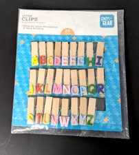 26 Pcs Set Wooden Photo Clip Wood Clothes Pin Paper Laundry Pegs Craft Kit clips