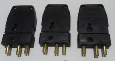 Lot of 3 Altman light Bates Stage Pin Connectors Plugs 20A 125V- 15A 250V Male