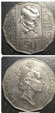 1995 Australia 50cent coin Weary Dunlop World War 2 Low Mintage Queen Elizabeth 