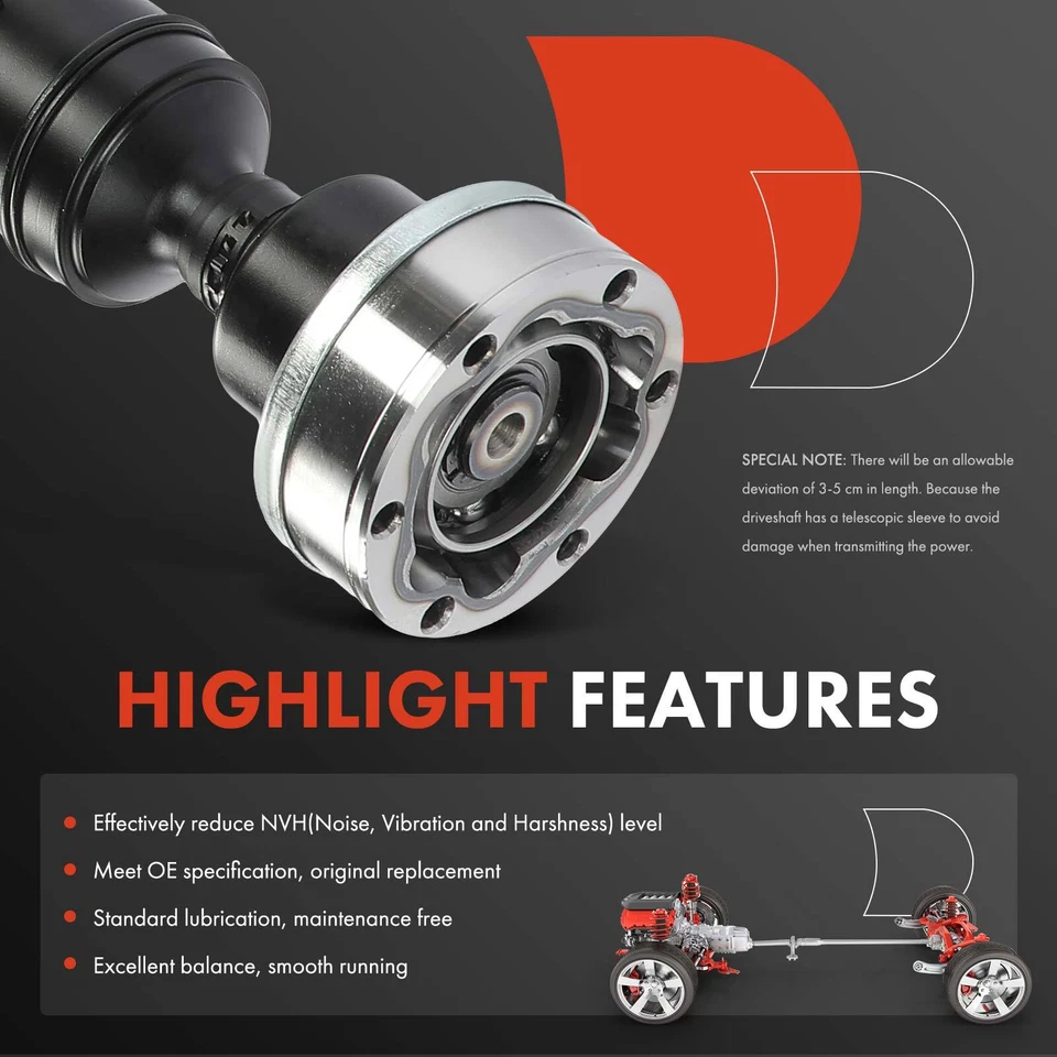 Conjunto de eixo de transmissão traseiro A-Premium para Audi A6 Quattro 2005 2006-2011 - Imagem 4 de 4