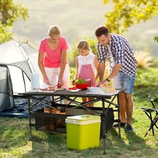 Camping Table Folding Up Lightweight Table Adjustable Height with Carry Bag