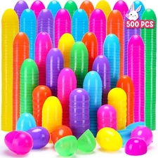 500 Easter Eggs, 2.36“ Plastic Easter Eggs Empty Assorted Bright Colors Pl
