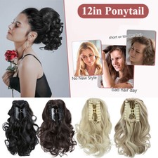 Dick Klammer on Pferdeschwanz Zopf Haarverlängerung Haarteil Lockig Ponytail DEU