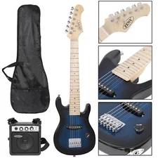 Electric Guitar With Amp Much More Guitar 30" Kids Blue Combo Accessory Kit