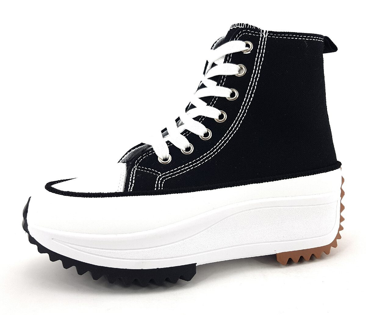 Кроссовки Post Xchange Damenschuhe High sportlicher Schnürer Schwarz Freizeit