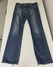 Lucky Brand Gene Montesano Vintage Straight 33 Denim Jeans Mens 36x35 Blue