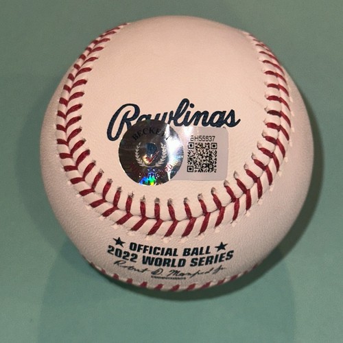 LANCE McCULLERS JR (Astros) Signed Official 2022 WORLD SERIES Baseball Beckett - Picture 3 of 4
