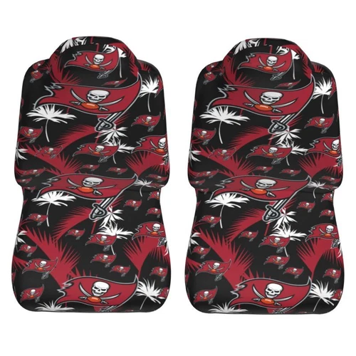 2pcs Tampa Bay Buccaneers Elastic Car Seat Covers Hawaii Printed Seat Cover Soft