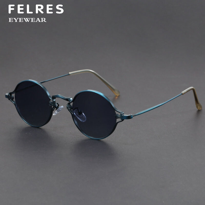 Stylish Unisex Retro Metal Round Sunglasses UV400 Full Frame Outdoor Glasses