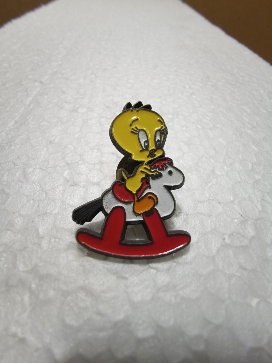 【期間延長】パチスロ To Heart2 直筆サイン入りポスター+ピンバッジ Vintage Tweety Pin, Rocking Horse © Warner Bros Sedesma NEW
