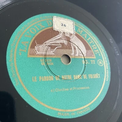 78 RPM Breizh LE PARDON DE NOTRE DAME DE FOLGOET - BRETAGNE - SG 77 - Photo 1/4