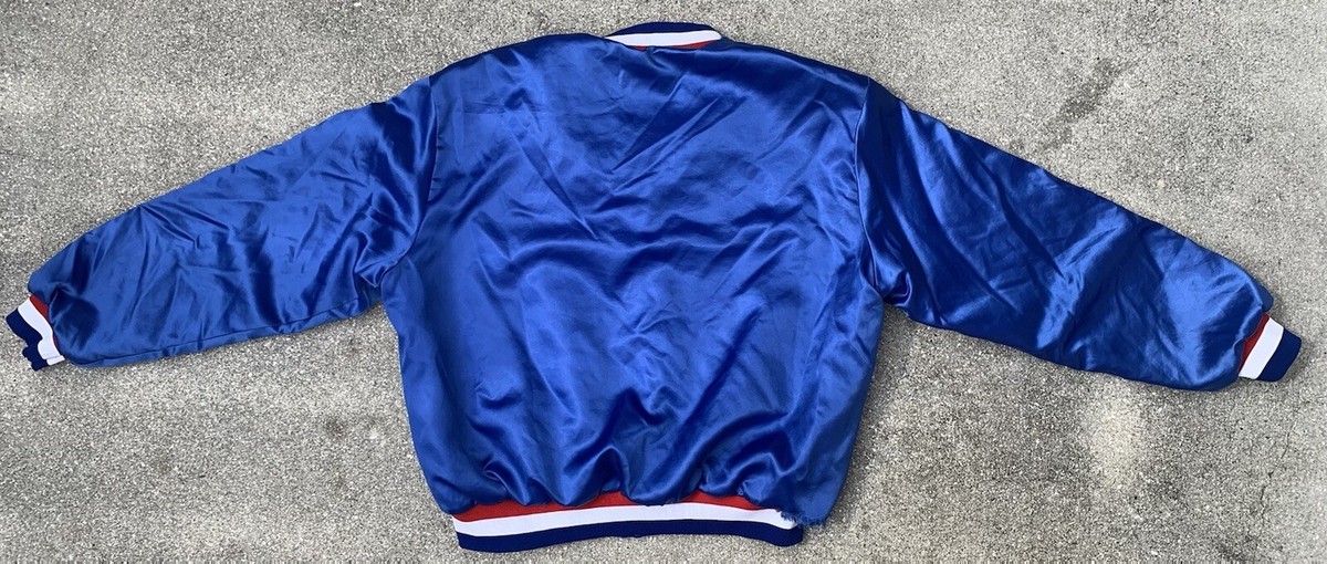 80s Swingster Chicago Cubs ボンバージャケット XL Vintage 80s Chicago Cubs Mens XL Swingster Satin Bomber Jacket 90s
