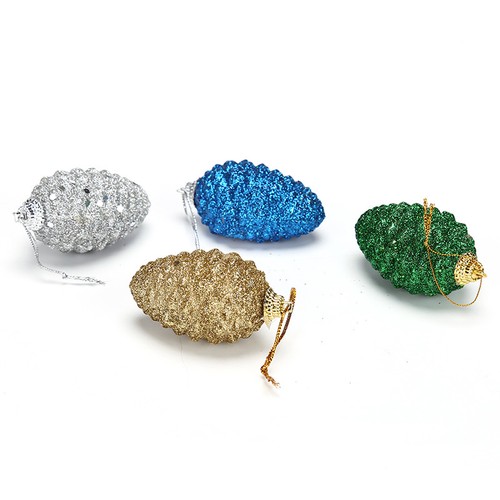7cm-Glass-Pinecone-Xmas-Decoration-Ornaments-Party-Event-Decoration-Christmas-SE