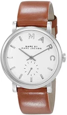 Marc By Marc Jacobs Womens Baker Brown Leather Strap Watch F1132