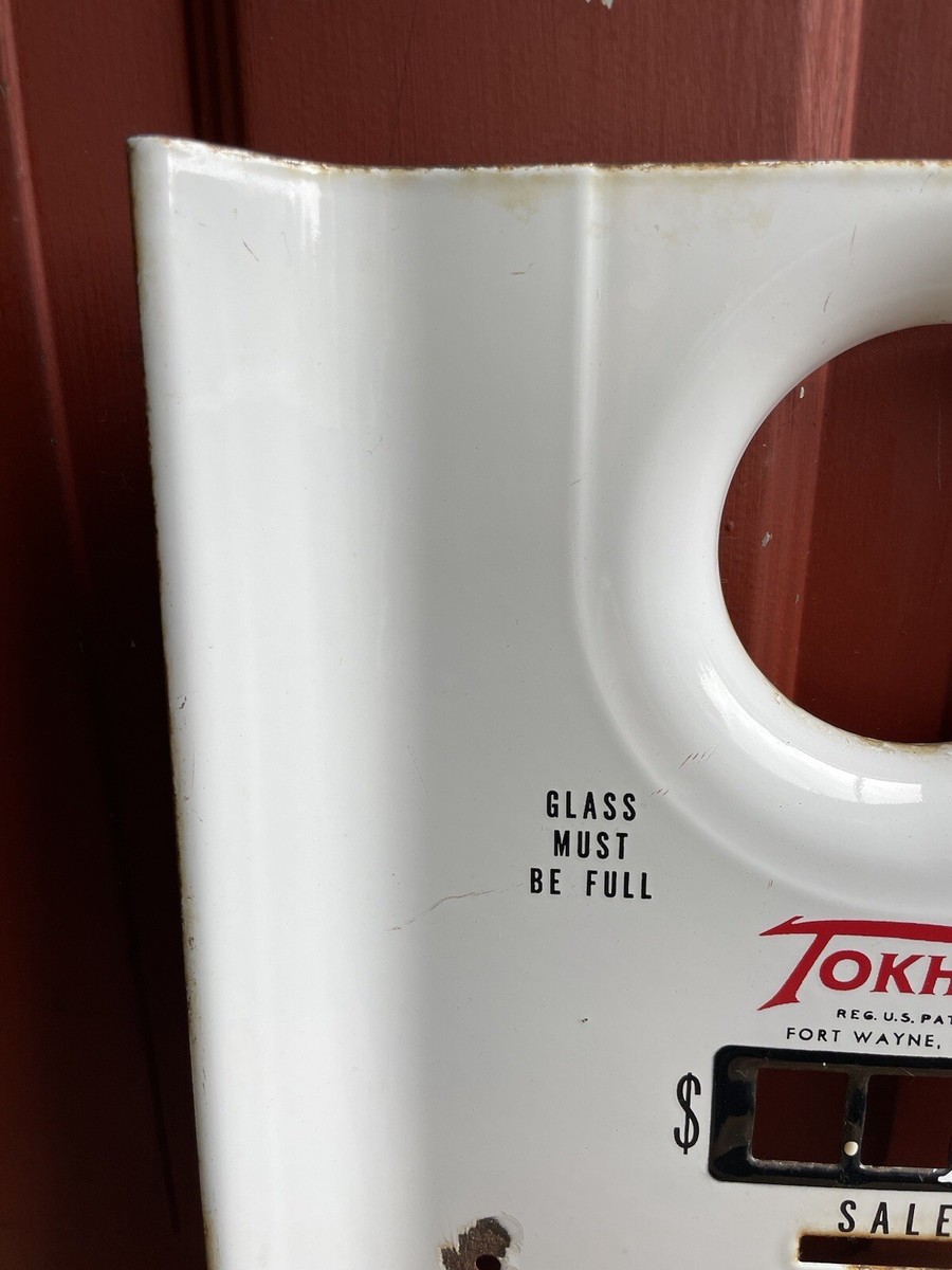 Vintage TOKHEIM 39 Porcelain Gas Station Pump FRONT FACE COVER