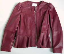 Mango Mauve Sexy Leather Jacket Wms S Dusty Pink