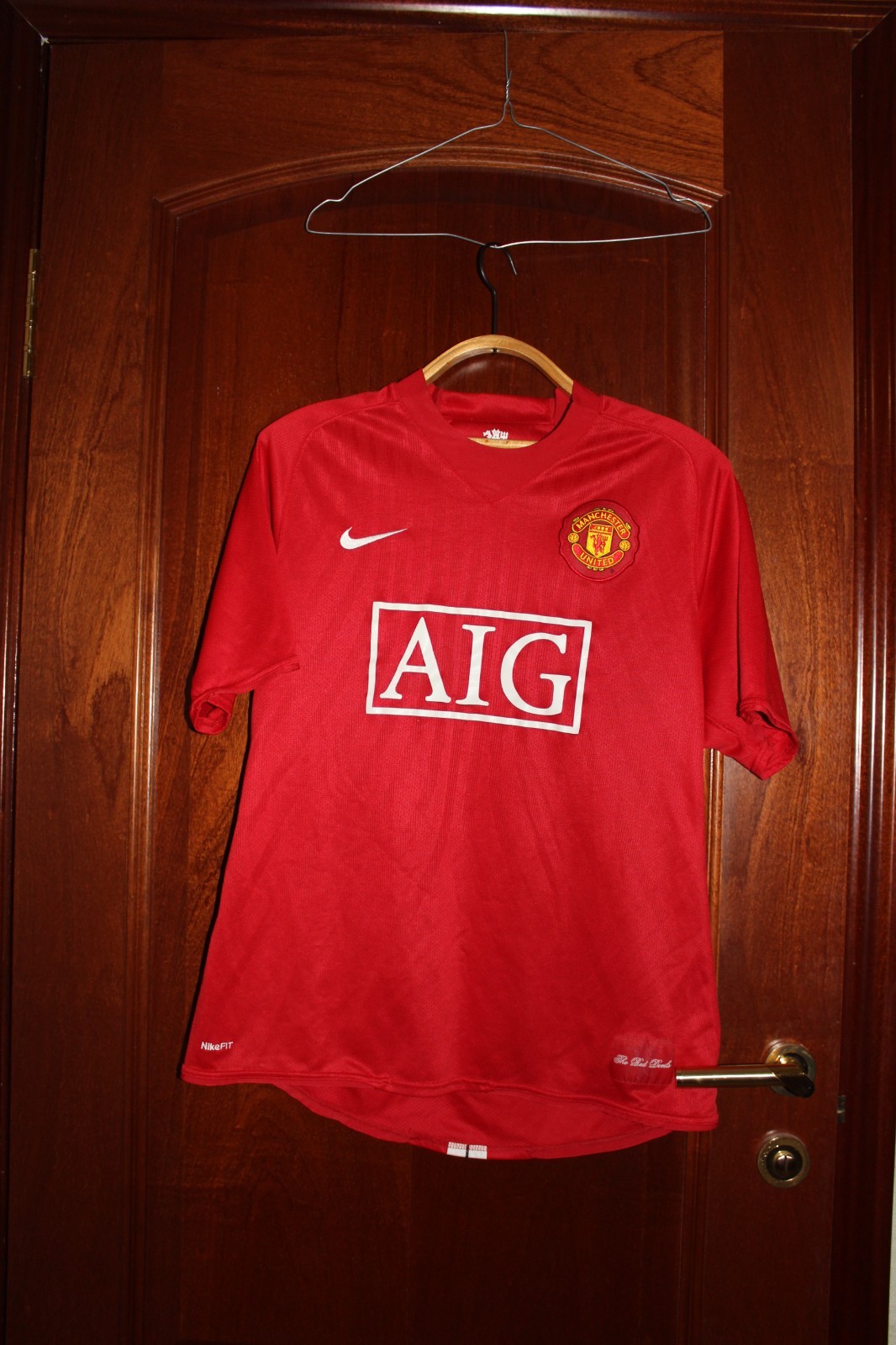 Vintage Manchester United 2007 -2009 home football shirt jersey - size L