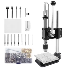 Leather Press Machine,Hole Puncher for DIY Leather Craft,Manual Press Punch T...