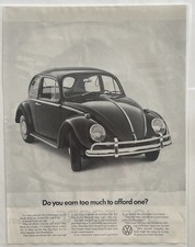 1966 VW BEETLE Volkswagen Vintage Print Ad