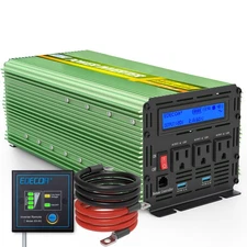 EDECOA Power Inverter 12V 120V 1500W 2000W 2500W 3000W 3500W LCD Cables Remote