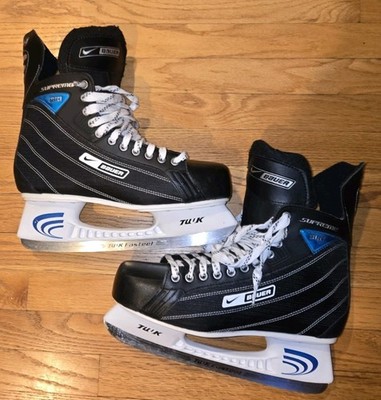 Nike Bauer Supreme Select Ice Hockey Skates Tuk Fasteel Black Sz 11