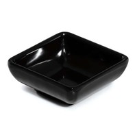Schwarze Niedrig Quadrat Melamin SchüSsel 7X7 Le Nouveau Coq | Aperitif SchüSsel