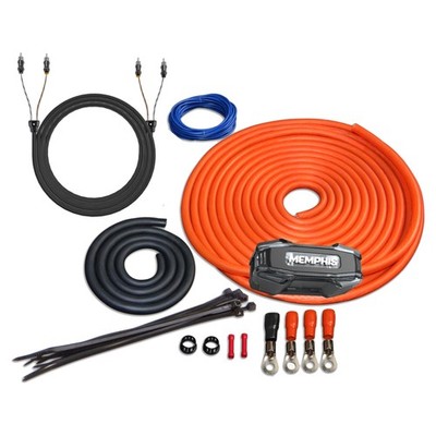 Memphis Audio 4GKIT 4-Gauge Kit,ANL Fuse Holder 200A Fuse, ETP-17 17-Foot RCAs