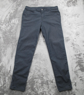 Lululemon ABC Slim Tech Canvas Pants Mens 34 Gray 5 Pocket Stretch Casual
