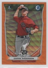 2014 Bowman Prospects Chrome Retail Orange Wave Refractor Chase Anderson 1u9