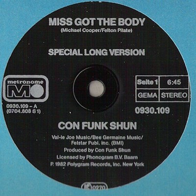 Disco 12'' Con Funk Shun-miss got the body**1982