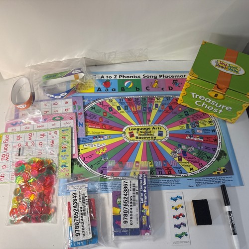 Sing Spell Read Write, Games, Mats, Cards, Chest (empty) & Rare Vinyl Cars
