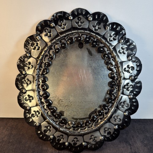 Mexican Punched Tin Frame, Handcrafted, Hang Vertical or Horizontal, 11.25x9.75