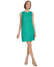 Tommy Hilfiger Women's Round-Neck Sleeveless Shift Dress - Parakeet, sz 14